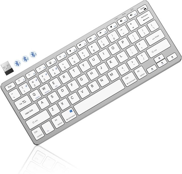 Ultra Thin Portable Wireless Keyboard 3-BT+1-2.4G Wireless Multi Device Connection Office Wireless Keyboard in Stock