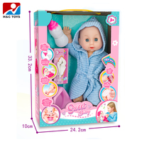 Jouet de poupée garçon en plastique de 14 pouces avec larmes et fonctions d'urine Mini modèle pour jouer ensemble d'accessoires d'alimentation jouets pour bébés