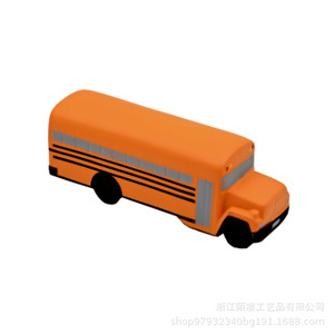Pu <b>Foam</b> School <b>Bus</b> Stress <b>Toy</b> For Kids 5-7 Years Unisex Cartoon Vehicle Decor - Product Image 2