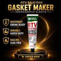 Mastic silicone RTV Green Health, élastique et permanent, résistant aux hautes températures, aux huiles et aux liquides, pour les réparations d'étanchéité