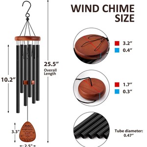 Campanas de Viento Clásicas de Metal, Tubos de Aluminio, Adorno Colgante para Hogar, Patio, Decoración Exterior, Regalo para Festivales y Días Conmemorativos - Product Image 6