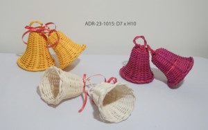 Venta al por mayor Campana de mimbre para la decoración de temporada de Navidad Acento para la decoración del árbol de Navidad Venta caliente de Vietnam - Product Image 4