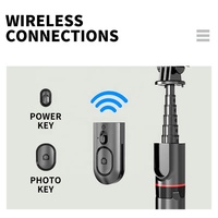 Accessoires de voyage Amazlife L12, bâton de selfie sans fil extensible portable avec trépied stable