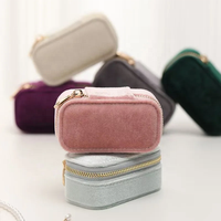Boîte à bijoux de voyage miniature personnalisée portable, organisateur de bijoux, emballage de rangement, écrin, bague, cajas para joyera, coffret à bijoux