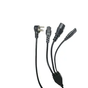 Customized US standard power cord American three-socket power cable one drag three pin tail three extension cord