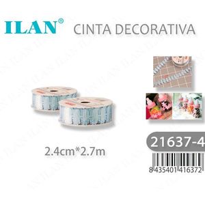 ริบบิ้นตกแต่ง Ilan ขนาด 2.4 ซม. x 2.7 ม. สำหรับงานประดิษฐ์และห่อของขวัญ - Product Image 3