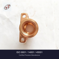 Siège de réglage en laiton usiné sur commande par CNC |   Base de montage filetée de précision |   Bride de positionnement en bronze OEM
