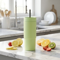Credrink Gobelet de voyage isotherme en acier inoxydable 23oz avec couvercle anti-fuite et paille, écologique et moderne, pour l'eau et l'extérieur