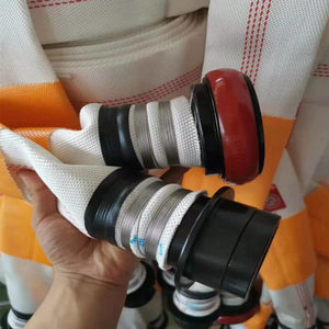 Nouveau <span class=keywords><strong>Tuyau</strong></span> d'Incendie Flexible Personnalisé avec Logo, Anti-Usure, Résistant à la Pression, Doublure PU, Pression de Travail 200 psi, Connexion en Caoutchouc et Toile pour - Product Image 2