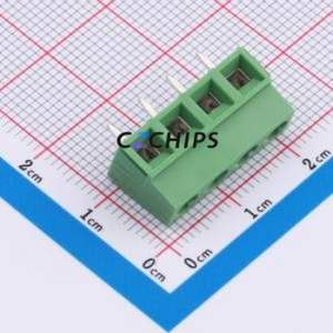 282836-4 Screw Terminal Block Through hole Component (THT),P=5mm Connector 5mm Green Through Hole 4P - Product Image 1