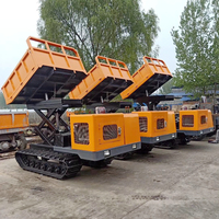 Mini-dumper chenillé de 5 tonnes de bonne qualité avec fonction de levage à ciseaux et chenilles en caoutchouc à vendre