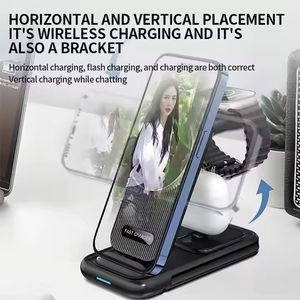 Soporte de cargador inalámbrico 3 en 1 para Samsung S23 S22 S21 S20 Ultra Note <span class=keywords><strong>Galaxy</strong></span> Watch 5 4 Active <span class=keywords><strong>Buds</strong></span> 15W estación de <span class=keywords><strong>carga</strong></span> rápida - Product Image 6