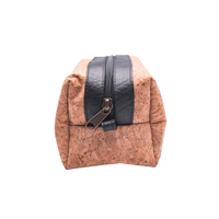 Gros Personnalisé Grand Liège Organisateur Cosmétique Trousse Maquillage Étui Voyage Étanche avec Fermeture Éclair Cadeau Écolog