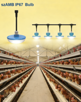 Ampoules LED 7-15W pour éclairage de grange, AC100-265V/DC48V, sans scintillement, gradation 0-100%, éclairage LED pour volailles, 130lm/W