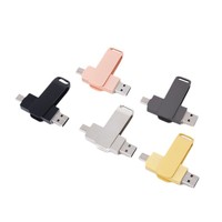 Grosir Baru dipersonalisasi 2 in 1 logam OTG USB-C Pen Drive 8GB/64GB/256GB/1TB/2TB USB 3.0