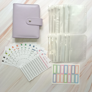 Macarons मिनी a7 बजट बांधने की मशीन बटुआ 6 अंगूठी बांधने की मशीन के साथ नोटबुक पैसे जिपर बांधने की मशीन आयोजक सेट बजट चादरें और जिपर बैग - Product Image 6