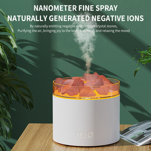 Nueva simulación de piedra de sal de cristal USB difusor de aceite esencial hogar escritorio atmósfera noche luz humidificador de agua - Product Image 2