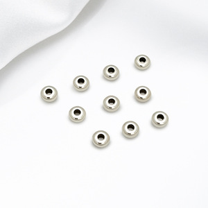 Alloy Round Loose Beads Gold Silver Plated Spacers For Bracelet Making Jewelry Findings - Product Image 4