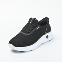 Chaussures de course en maille respirantes pour hommes, décontractées, à lacets, couleur unie, printemps-été, vente en gros directe