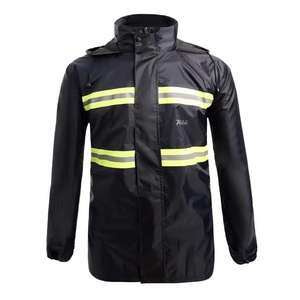 Set da pioggia traspirante per lavoratori stradali con polsini elastici antiscivolo suole Design riflettente - Product Image 1