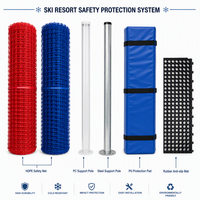 Système de protection de sécurité pour station de ski Wild Blade, durable, en HDPE, résistant aux UV, avec poteaux en polycarbonate/acier galvanisé