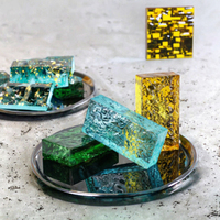 Brique de verre cristallin solide de haute pureté K9, bloc de verre étanche et anti-rayures, séparateur d'intimité pour salon et écran d'entrée