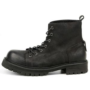 Nouvelles Bottes Formelles Classiques pour Hommes en Cuir Véritable, Bottines en Cuir Pleine Fleur de Vache, à Lacets, pour le Travail en Extérieur - Product Image 4
