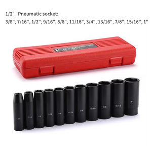 11 Stuks 1/2 Inch Industriële Professionele Diepe <span class=keywords><strong>Impact</strong></span> Amerikaanse Universele Dopsleutels Set Gereedschapsset - Product Image 2