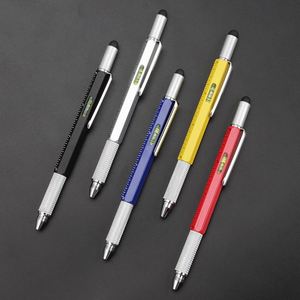 Bolígrafo Multifuncional 6 en 1, Regla Metálica Hexagonal, Nivel, Destornillador para Pantalla Táctil, Herramienta Creativa de Papelería - Product Image 1