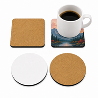 Sous-verres vierges en MDF pour sublimation, tapis à boissons à surface lisse pour la décoration intérieure et les cadeaux promotionnels