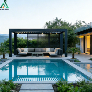 <span class=keywords><strong>Pergola</strong></span> <span class=keywords><strong>bioclimatique</strong></span> moderne d'extérieur ANCSEM, <span class=keywords><strong>pergola</strong></span> à lames en aluminium, <span class=keywords><strong>pergola</strong></span> personnalisée imperméable - Product Image 4