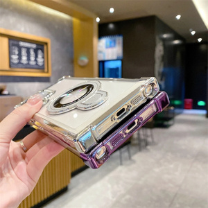 Coque de téléphone transparente antichoc en acrylique avec support magnétique en métal pour Samsung S26 S25 S24 S23 S22 Ultra A56 A37 A55 A16 A07 - Product Image 4