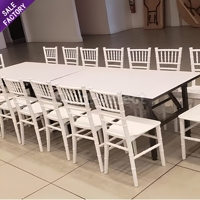 Chaises Chiavari empilables en plastique blanc pour enfants, idéales pour les événements, mariages et fêtes - Mobilier pour enfants