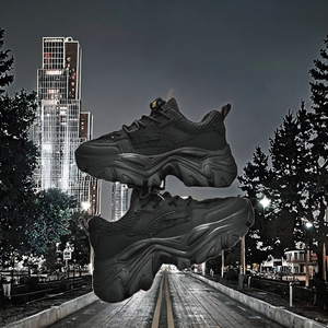 Chaussures de sport décontractées pour hommes tendance automne, toutes occasions, blanches, respirantes, en maille, à enfiler, bout rond, semelle épaisse en EVA - Product Image 2