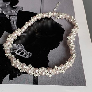 Collar de Lujo Ligero con Cuentas Florales de Cobre y Circones, Estilo Palacio, Cadena para Clavícula, Regalo para Mujer - Product Image 3