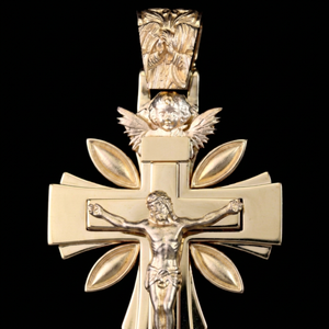 Collier Pendentif Crucifix Jésus-Christ en Argent 925 Plaqué Rhodium de Luxe, Croix Chrétienne, Vierge Marie, Moissanite - Product Image 2