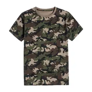 Fabriek Groothandel Goedkope 100% Katoen Jersey Blank Camo Afdrukken Tshirt Custom T-shirt Camouflage T-shirts
