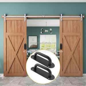 Poignée de porte coulissante robuste noir mat, plaque de tirage pour porte de grange 7,8" x 2,5" en acier inoxydable - Product Image 6