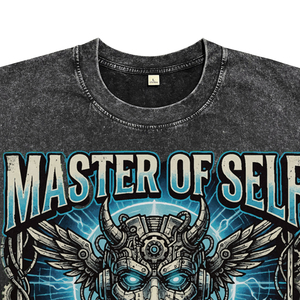 2026 New Wholesale High Quality 100% Cotton Knitted Breathable T Shirts Men Custom Demon Style Print Acid <b>Wash</b> O-Neck Short - Product Image 3