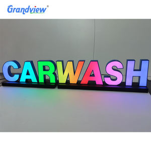 Custom RGB a todo color 3D LED <span class=keywords><strong>Car</strong></span> Wash Shop <span class=keywords><strong>Logo</strong></span> Signage, impermeable y ahorro de energía para uso en interiores/exteriores - Product Image 5