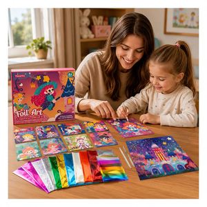 Kit de Pintura con Láminas Personalizadas para Niñas, Juego de Pegatinas de Mosaico con Brillantina, Juego de Imágenes Educativas para el Desarrollo de la Motricidad Fina, Regalo de Recompensa para el Aula - Product Image 5