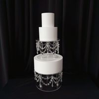 Nouvel ensemble de supports à gâteaux en acrylique pour mariage 20/25/32cm, présentoirs à gâteaux pour aménagement de scène de mariage, fournitures de décoration de mariage en cristal