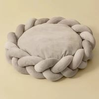 Coussin ovale doux et moelleux en peluche pour animaux de compagnie, avec logo personnalisé, idéal pour l'hiver, pour petits chiens et chats, vente en gros