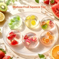 Jouet anti-stress souple en forme de fruit, fait main, à l'huile de coco, le plus vendu à l'international, boule de caoutchouc malléable infusée de vaseline