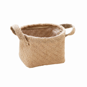 Maceta de <span class=keywords><strong>yute</strong></span> tejida a la moda, <span class=keywords><strong>cesta</strong></span> de almacenamiento de tela para el hogar, <span class=keywords><strong>cesta</strong></span> de almacenamiento de <span class=keywords><strong>yute</strong></span> de escritorio - Product Image 3