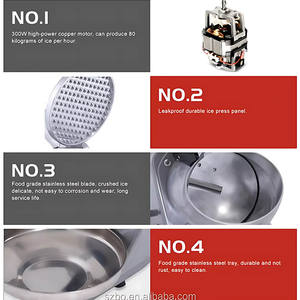 เครื่องบดน้ำแข็งขนาดเล็ก380W เครื่องบดน้ำแข็งไฟฟ้าขนาดเล็กควบคุมเครื่องจักรขนาดเล็ก - Product Image 3