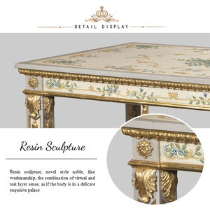 Yips 2017 estilo europeo resina tallada pintada a mano patrón de rosa azul sala de estar mesa de centro clásica - Product Image 4