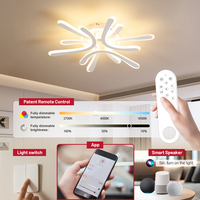 Plafonnier LED de haute qualité pour chambre à coucher, avec télécommande, variateur d'intensité intelligent, base en fer, montage en surface
