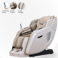 Fauteuil de massage de luxe pour la maison avec rail SL étendu, musique Bluetooth, rouleaux de massage pour les pieds, massage par airbag et télécommande à écran tactile