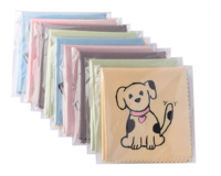 Eastsunshine - Chiffon de nettoyage pour lunettes en microfibre à motif de dessin animé, emballage en sac OPP, pour lentilles optiques, logo personnalisé